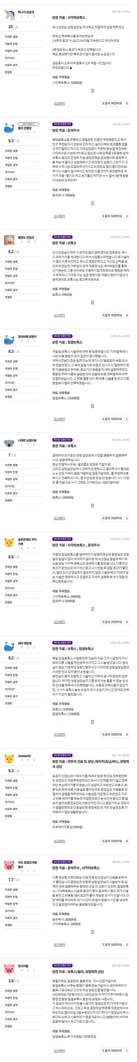 핸슨의원 리얼 시술 후기 16개 올려주신 내용 캡쳐본 입니다 