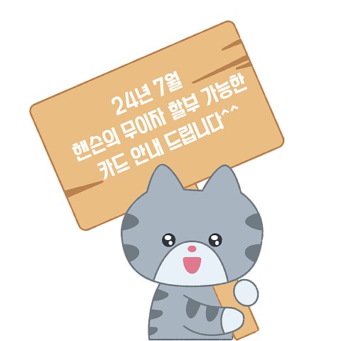 핸슨의원 무이자카드 할부 정보입니다 