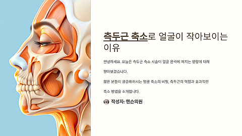 측두근육(관자놀이근육)을 줄이는데 얼굴이 왜 작아져 ?? 